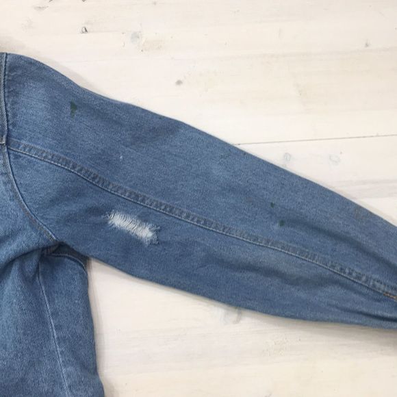 Blue Age Jeans distressed denim jacket sz M - Picture 6 of 6